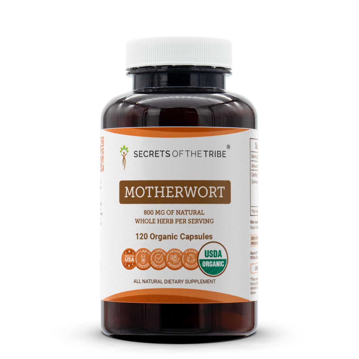 Secrets of the Tribe Capsules de Mère-Écorce 800 mg vue de face