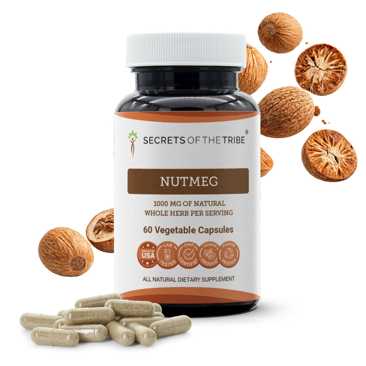Secrets of the Tribe capsules de noix de muscade vue avant