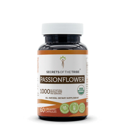 Secrets of the Tribe Capsules de Passiflore Bio 60 unités vue de face