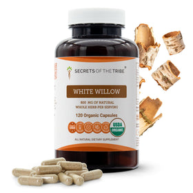 Secrets of the Tribe Capsules de Saule Blanc 800 mg - vue avant du produit