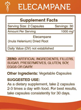 Secrets of the Tribe Elecampane 60 capsules packaging