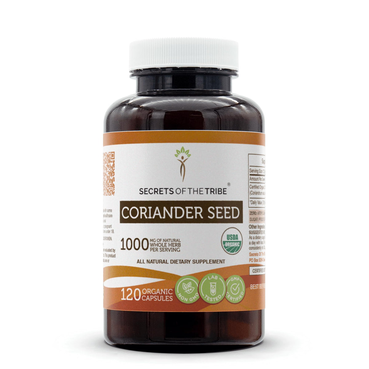 Secrets of the Tribe Graine de Coriandre 120 Capsules, vue avant