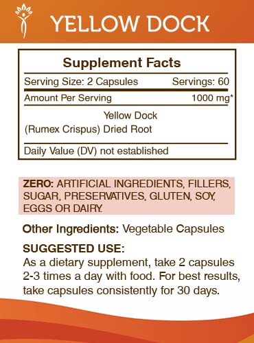 Secrets of the Tribe Jaune Dock 120 capsules emballage