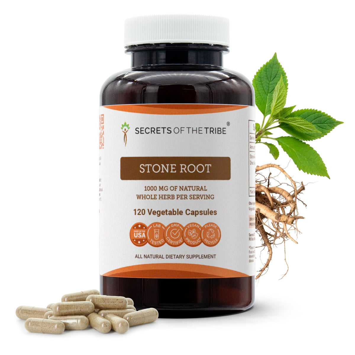 Secrets of the Tribe Racine de Pierre 120 Capsules vue de face