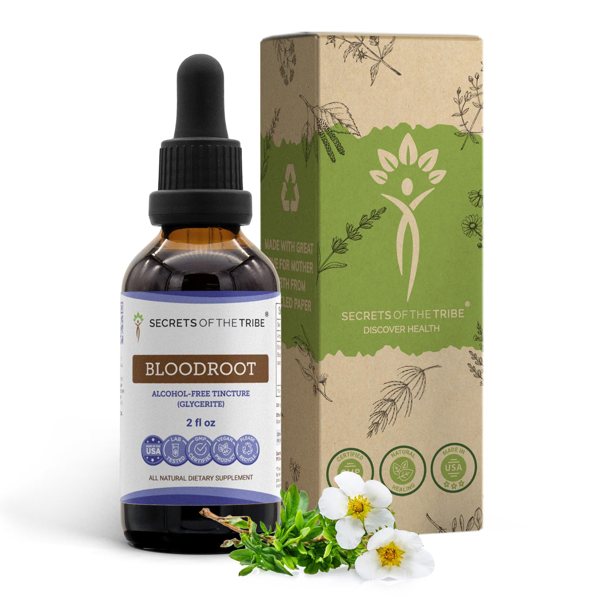 Secrets of the Tribe Tincture Sanguinaria Canadensis 2 FL OZ avant