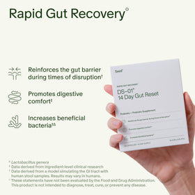Seed 14 Day Gut Reset boîte avec capsules, vue latérale