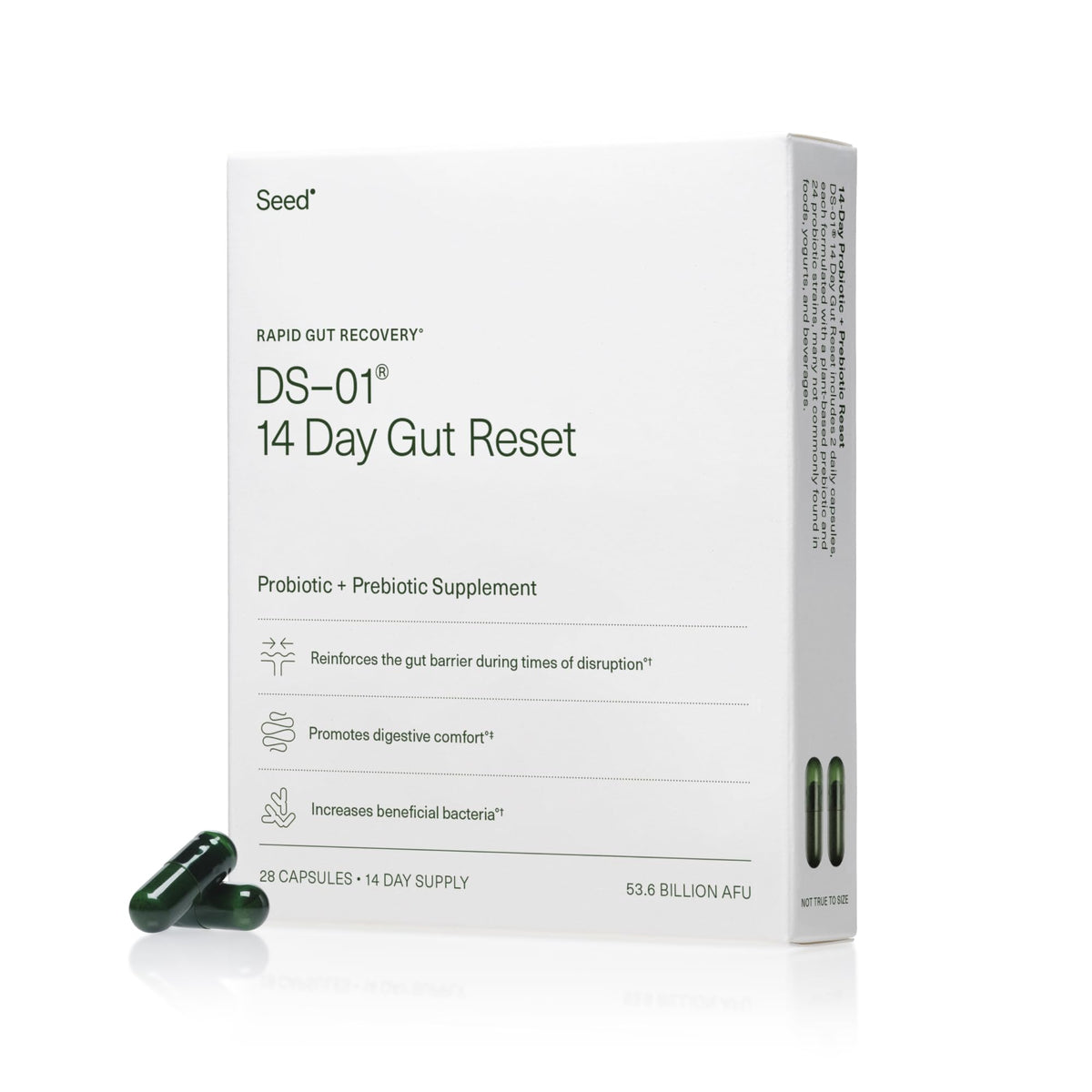 Seed 14 Day Gut Reset complément alimentaire en capsules, vue avant