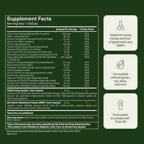 Seed DM-02 Multivitamine avec un verre d'eau