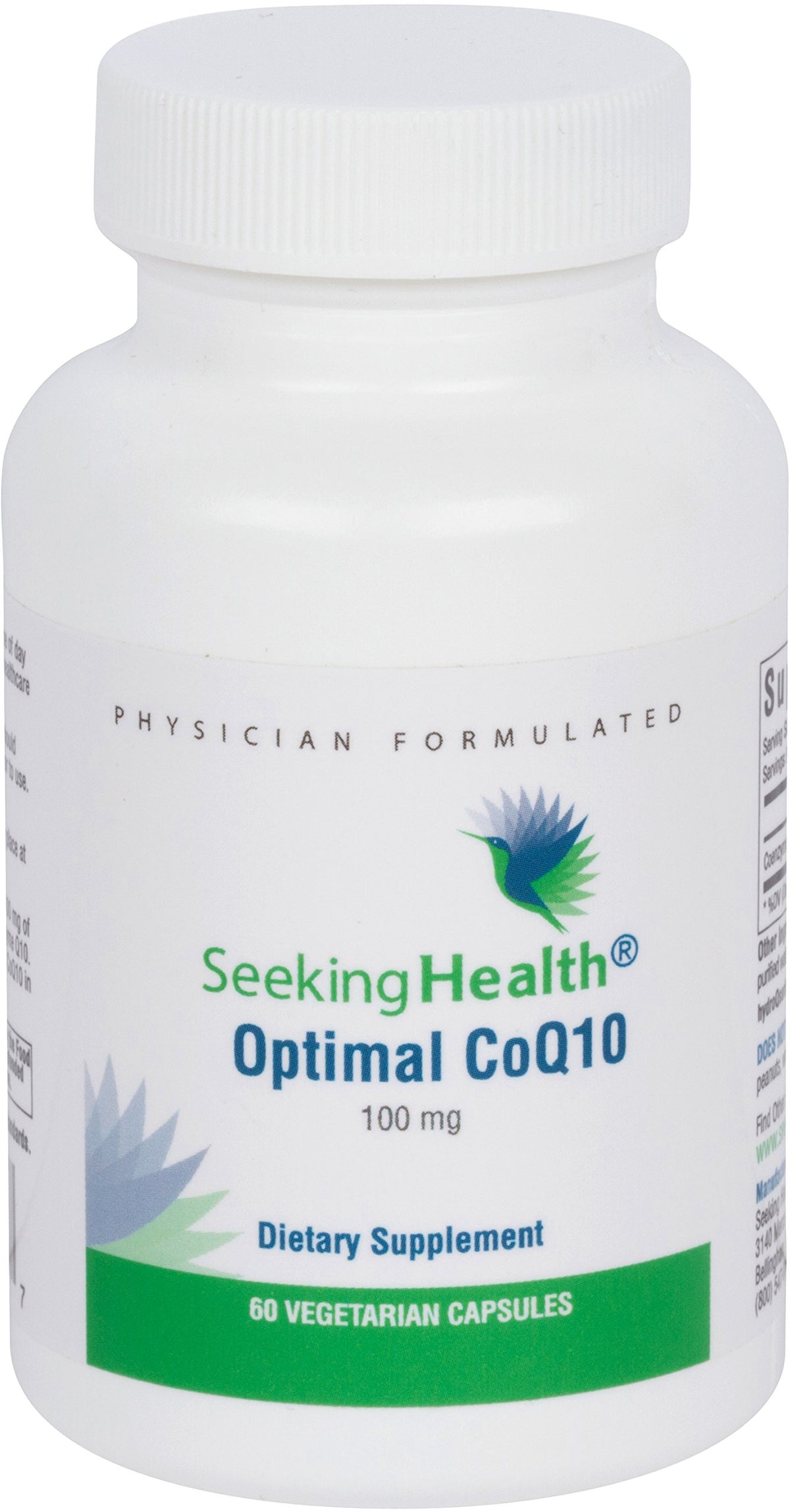 Seeking Health CoQ10 100 mg capsules with packaging view