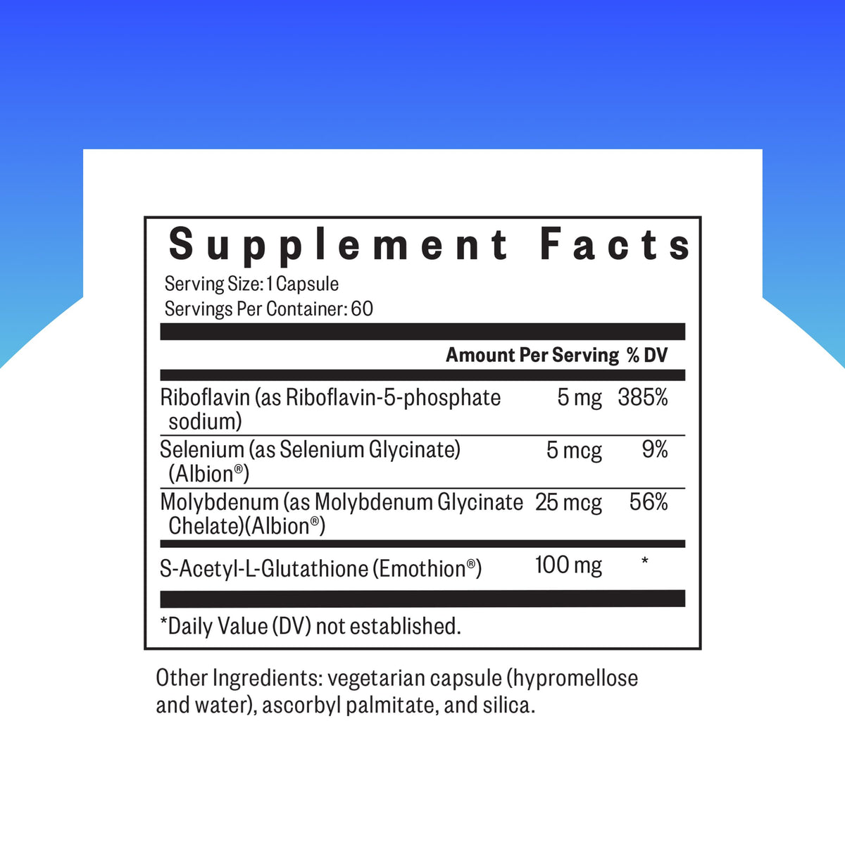 Seeking Health Glutathione Plus packaging side view
