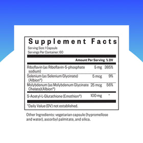 Seeking Health Glutathione Plus packaging side view