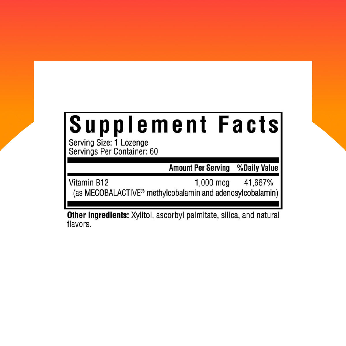 Seeking Health Methyl B12 1000 lozenges close-up