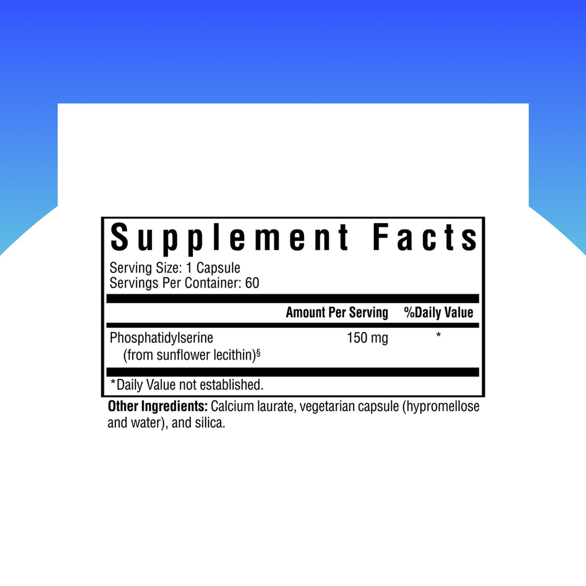 Seeking Health Phosphatidyl Serine 150 mg 60 Capsules side view
