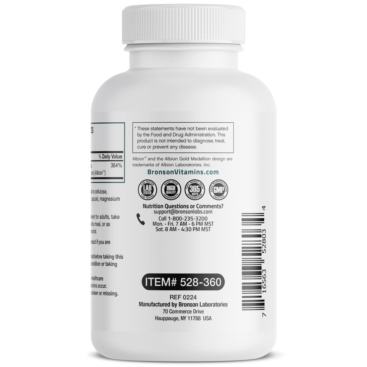 Sélénium Bronson 200 mcg avec autres compléments alimentaires