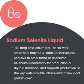 Sélénium en solution Allergy Research Group avec dosage indiqué
