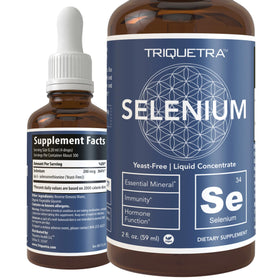 Sélénium Triquetra Health 200 mcg bouteille en verre vue de face