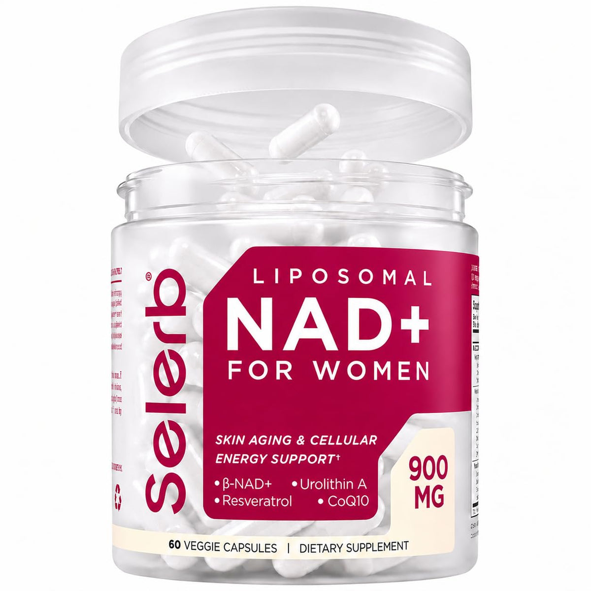 Selerb Complément Alimentaire NAD+ Femme 60 Capsules vue avant