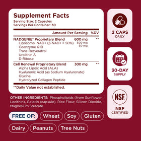 Selerb Complément Alimentaire NAD+ Femme 60 Capsules vue supérieure