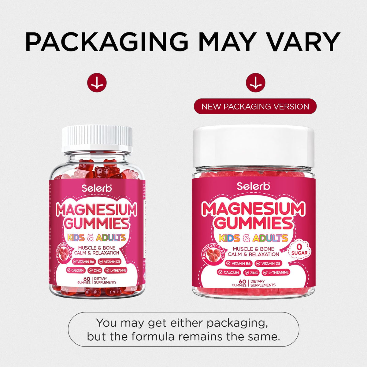 Selerb Gummies de Magnésium Glycinate 430g emballage