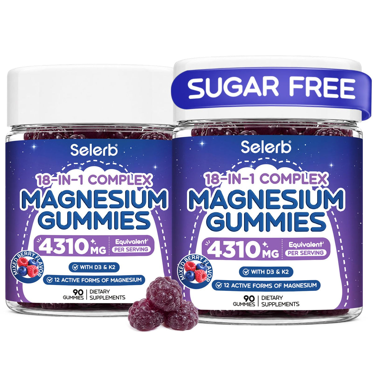 Selerb Gummies Magnésium Complex 18 en 1 paquet avant