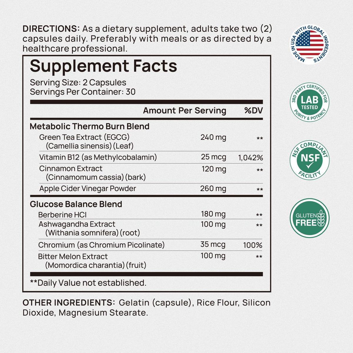 Selerb Metaburn 60 Capsules à côté d'une balance