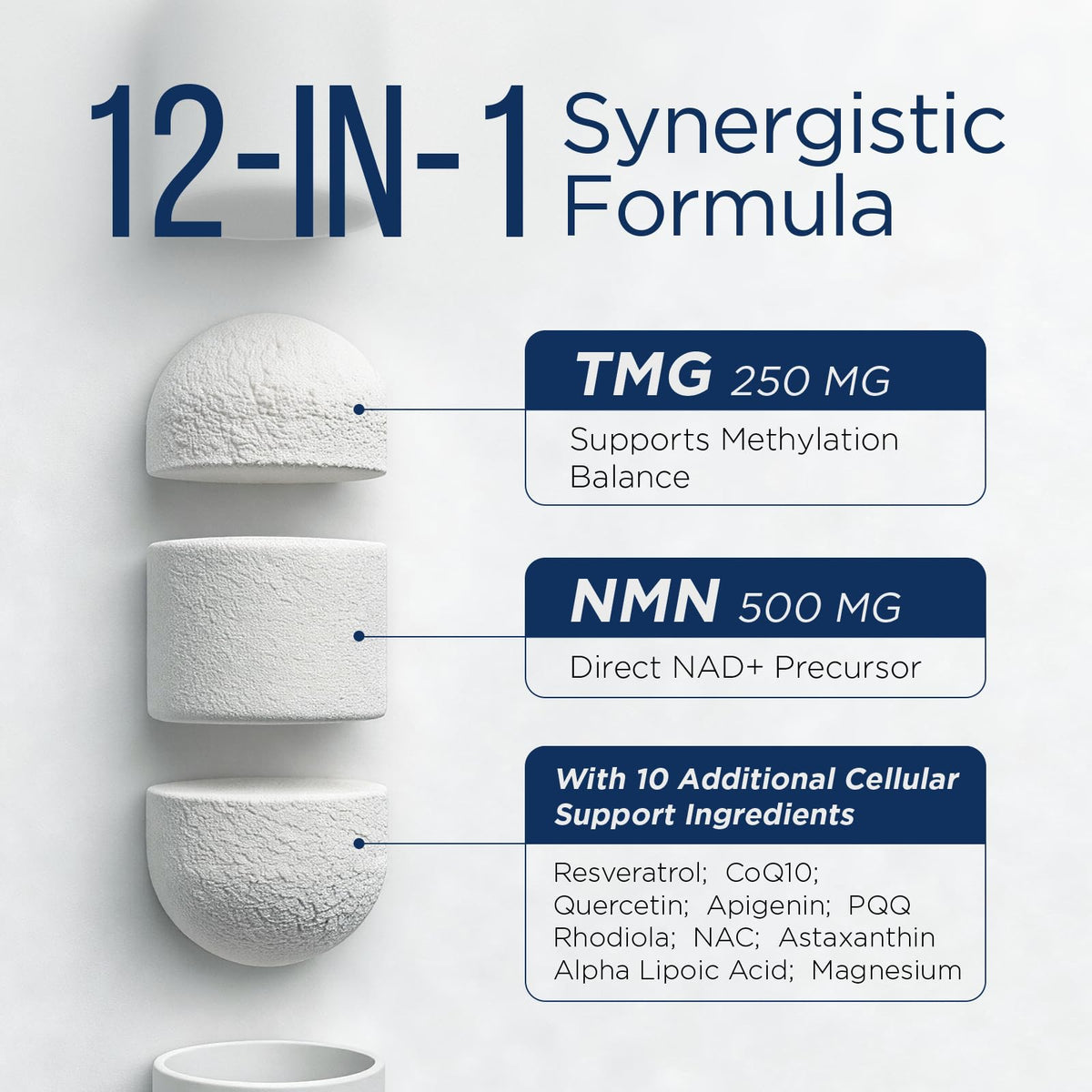 Selerb NMN Liposomal 500 mg bouteille avec étiquette détaillée