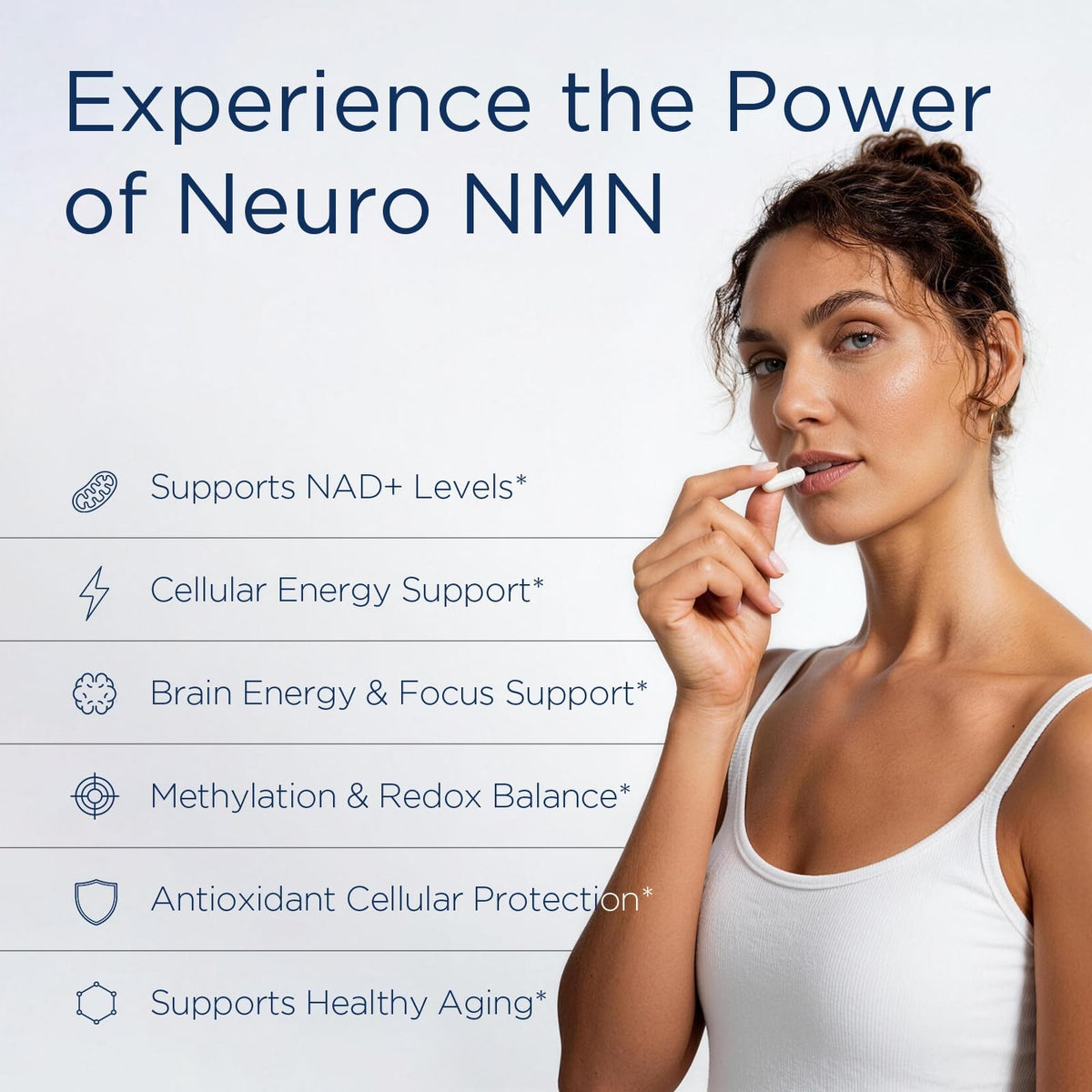 Selerb NMN Liposomal 500 mg capsules à l'intérieur de la bouteille