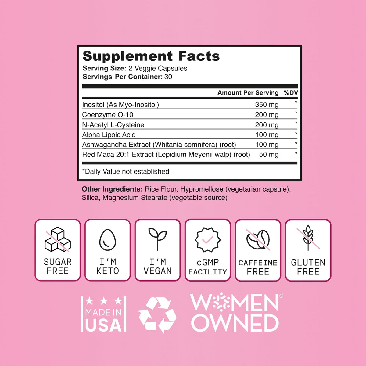SELF NUTRITION Fertility Support 60 capsules - présentation sur une table