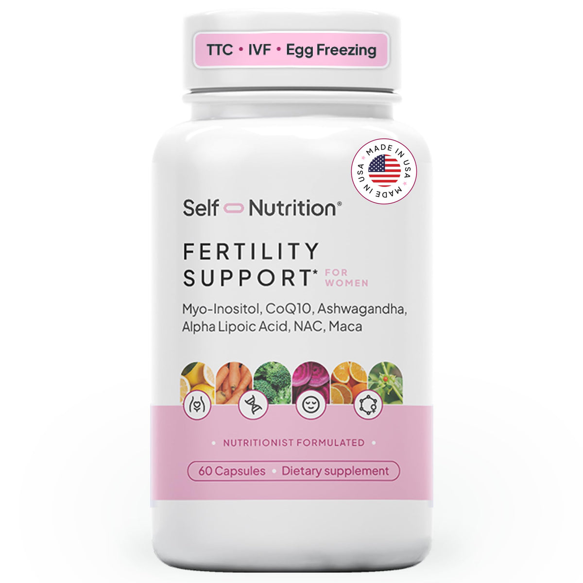 SELF NUTRITION Fertility Support 60 capsules - vue de face