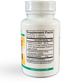 SelfCare+ Nu-Zymes Plus emballage avec informations nutritionnelles