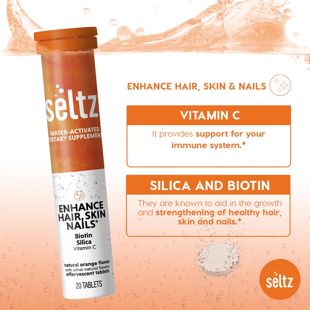 Seltz comprimés effervescents en gros plan