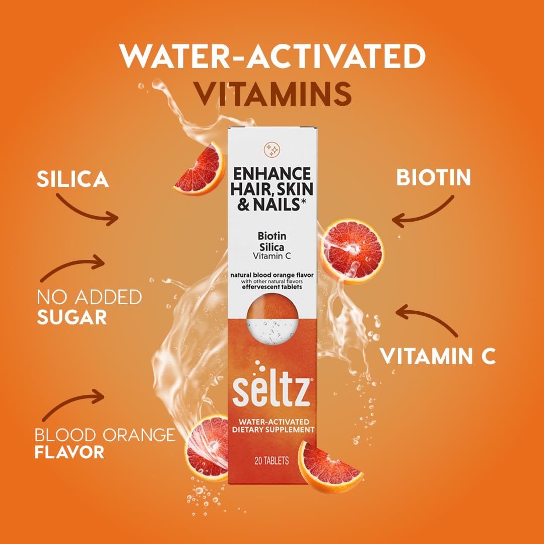 Seltz Tablettes Effervescentes Biotine boisson pétillante dans un verre