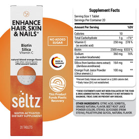 Seltz Tablettes Effervescentes Biotine tube sur un bureau