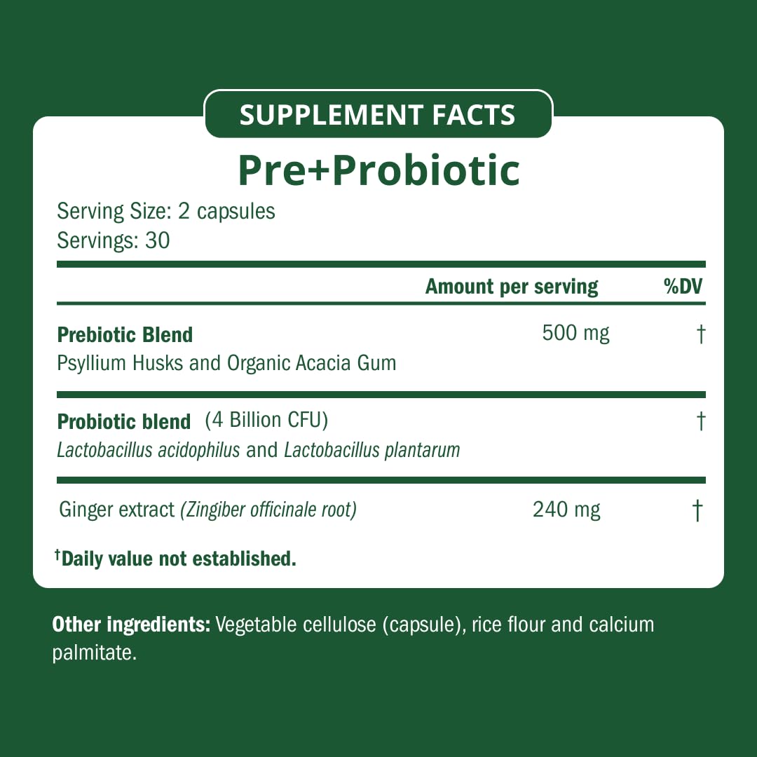 Semaine Compléments Alimentaires Prébiotiques et Probiotiques 60 Capsules - présentation sur fond blanc