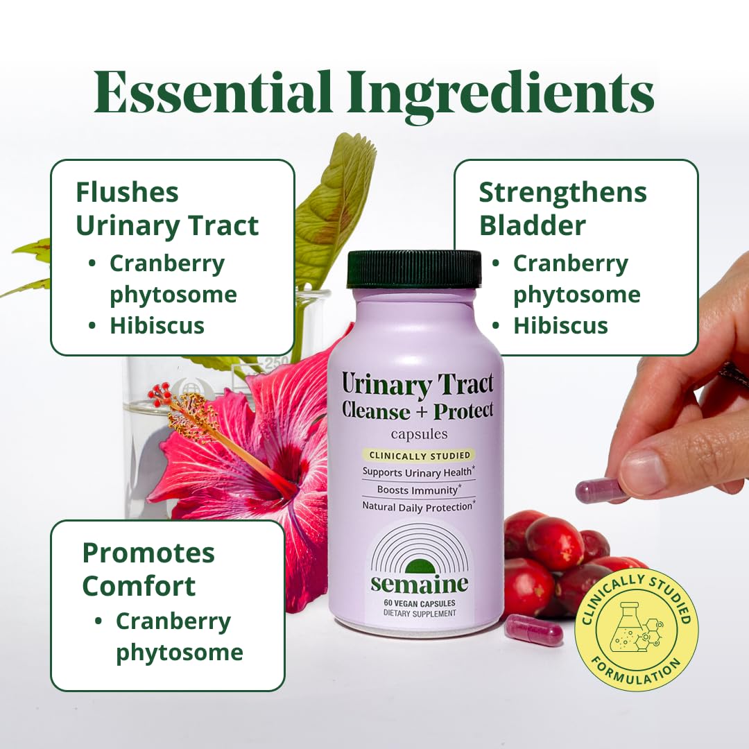 Semaine Urinary Tract Cleanse & Protect, vue arrière de l'emballage