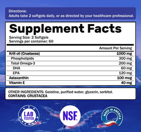 SEMAL Huile de Krill 1000mg présentation sur une table