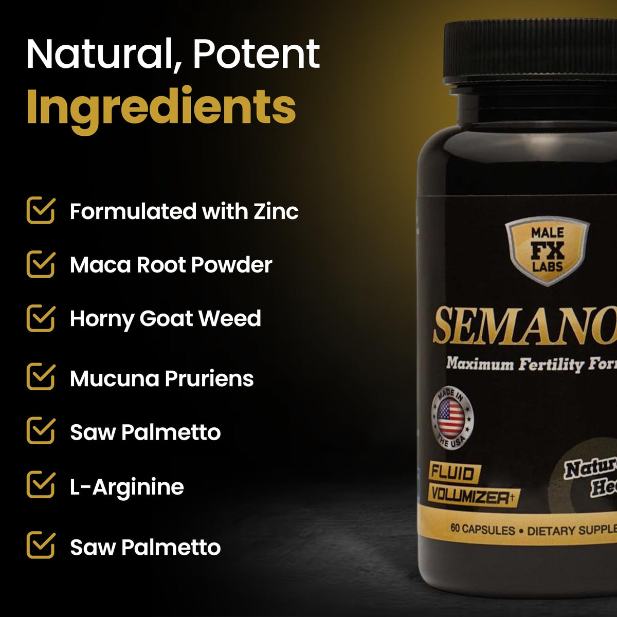 Semanoid™ ouvert avec capsules visibles à l'intérieur
