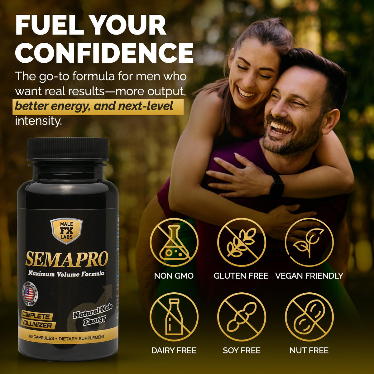 Semapro 60 capsules avec un verre d'eau