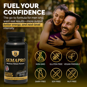 Semapro 60 capsules avec un verre d'eau