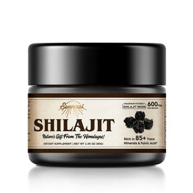 Sennasi Résine de Shilajit Organique 600mg flacon en verre