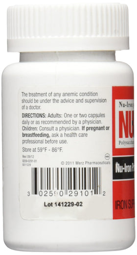 Senokot NU-Iron 150mg capsules avec emballage