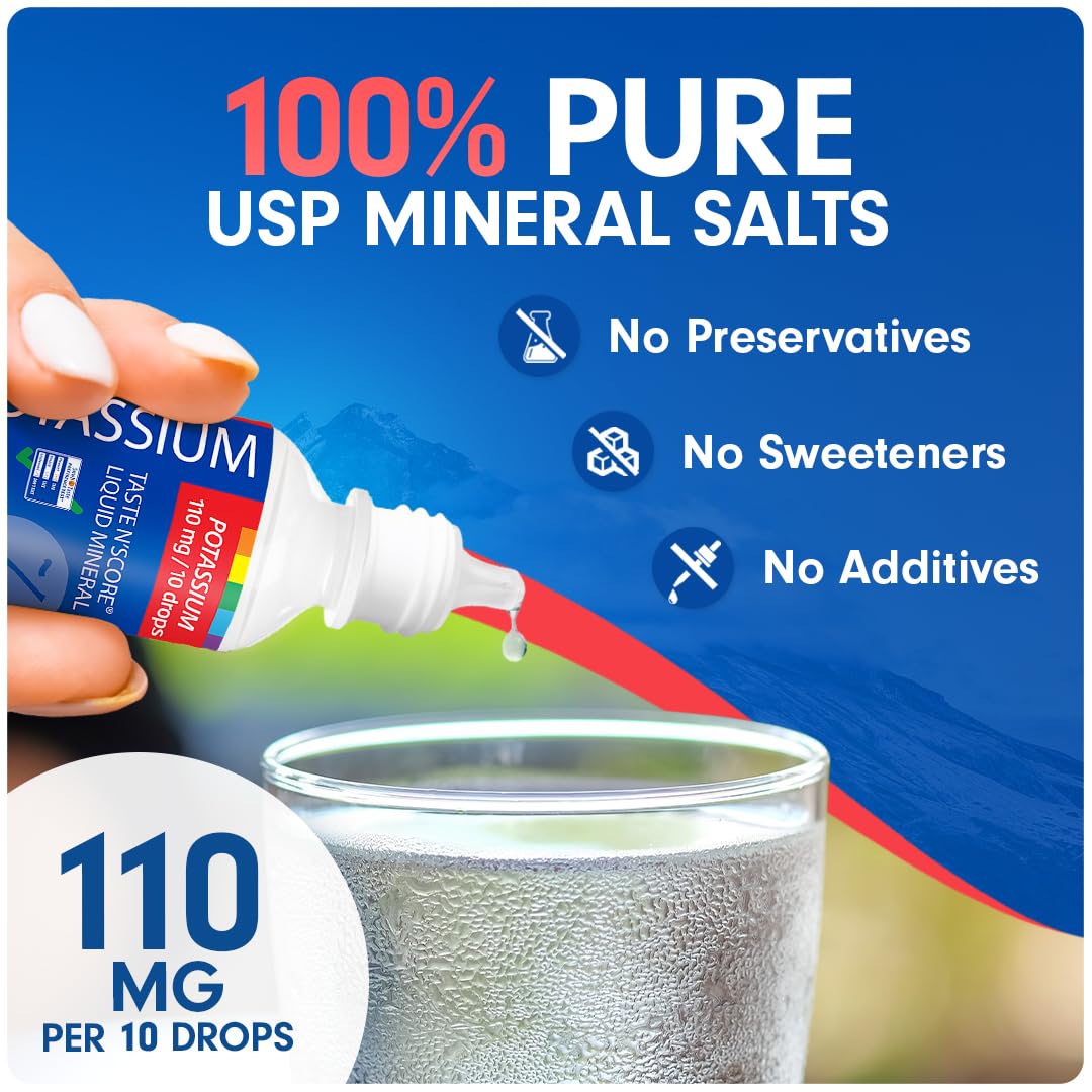 SENSEable Potassium Minéral Liquide 110 mg avec un verre d'eau
