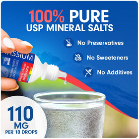 SENSEable Potassium Minéral Liquide 110 mg avec un verre d'eau