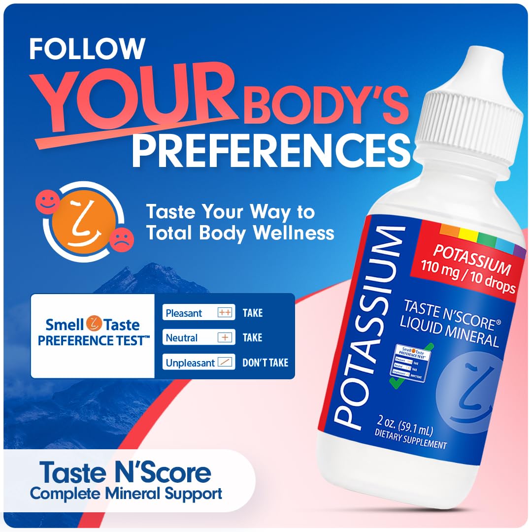 SENSEable Potassium Minéral Liquide 110 mg gouttes sur une cuillère