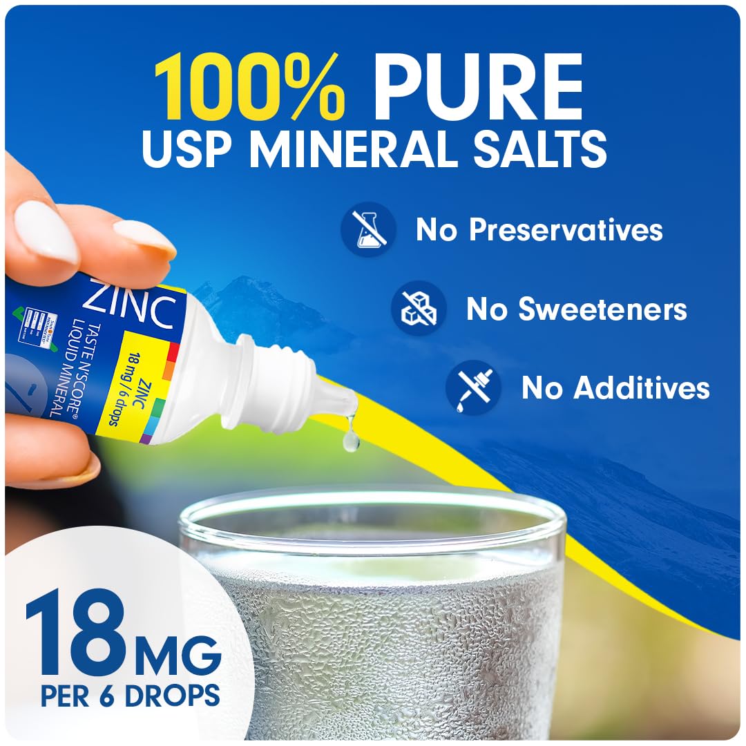 SENSEable Zinc liquide 18 mg gouttes dans une cuillère