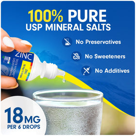 SENSEable Zinc liquide 18 mg gouttes dans une cuillère