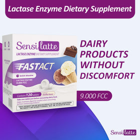 SENSI LATTE Lactase Enzyme avec fruits
