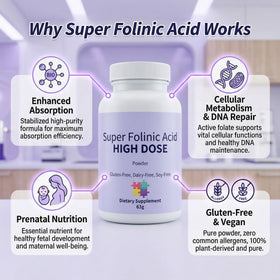 Sentk Acide Folinique Haute Dose 63 g utilisation dans un smoothie