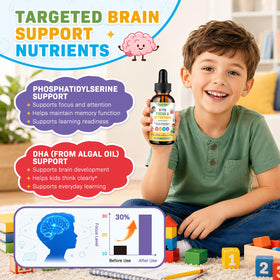 SEPT YAN Complément Alimentaire Enfants Concentration 60ml avec un verre