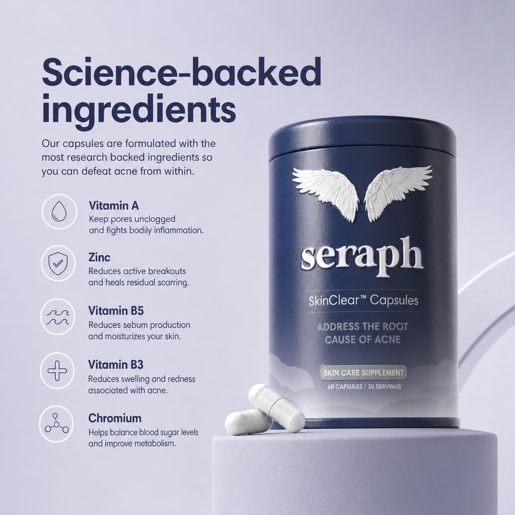 Seraph Complément Alimentaire Acné boîte ouverte